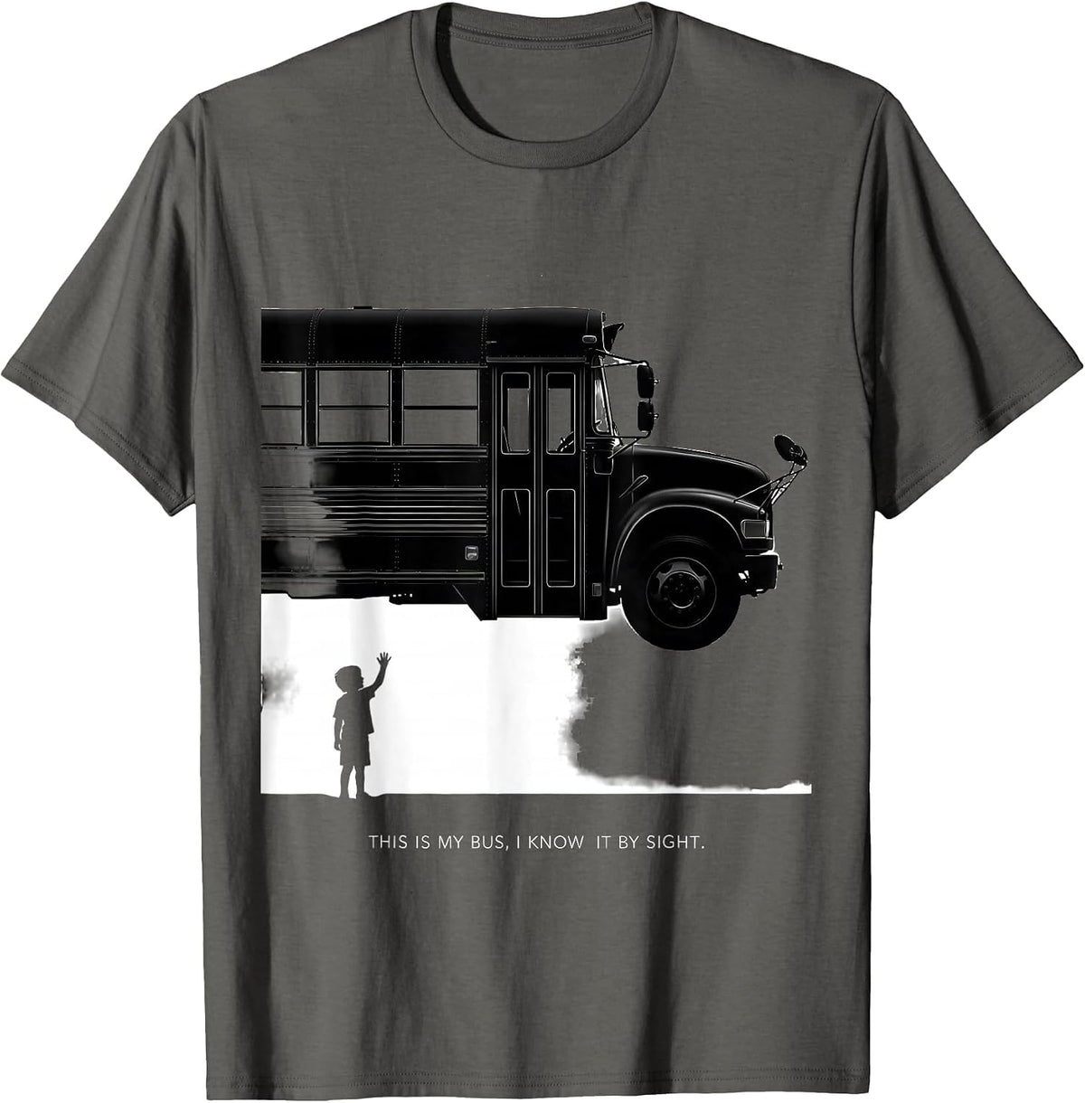 Men's This Is My Bus I Know It By Sight Funny School Bus Driver T-Shirt - Asphalt Grey