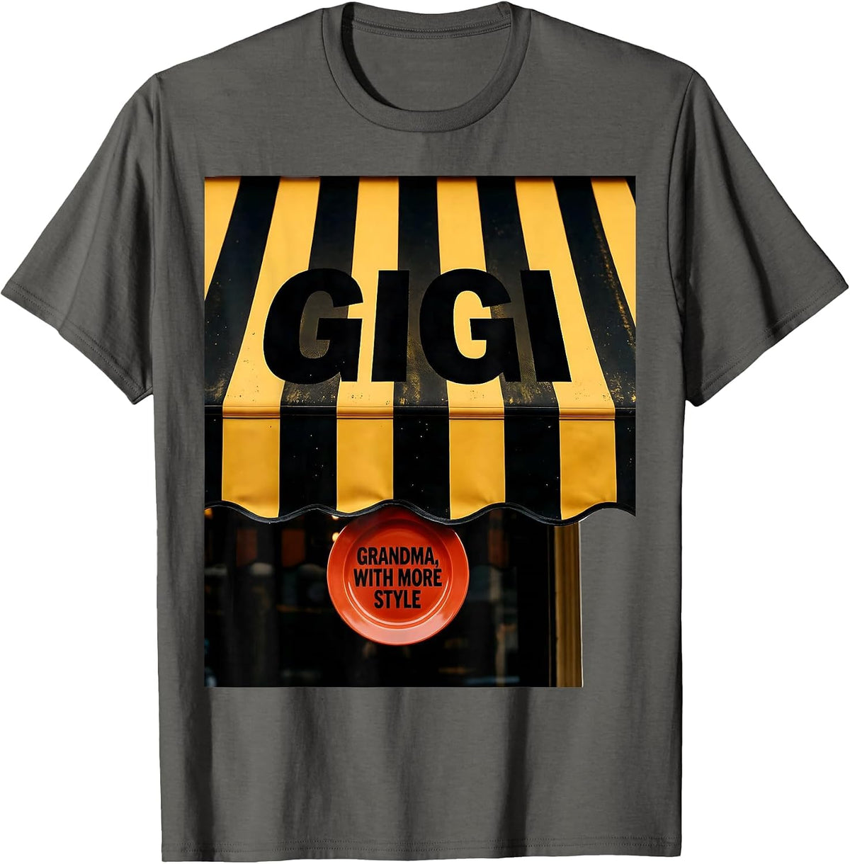 Men's Gigi Grandma With More Style Funny Grandmother Gift T-Shirt - Asphalt Grey