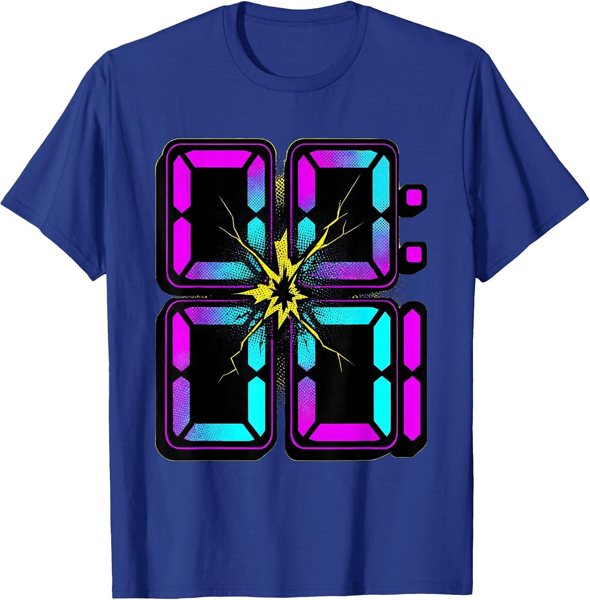 Men's Y2K Millennium Countdown Clock One Second T-Shirt - Royal Blue