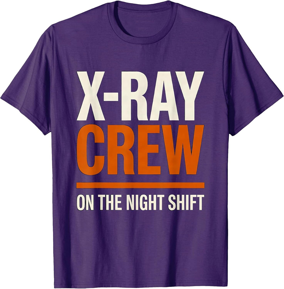 X-Ray Crew On The Night Shift Funny Halloween Radiology Tech T-Shirt - Purple