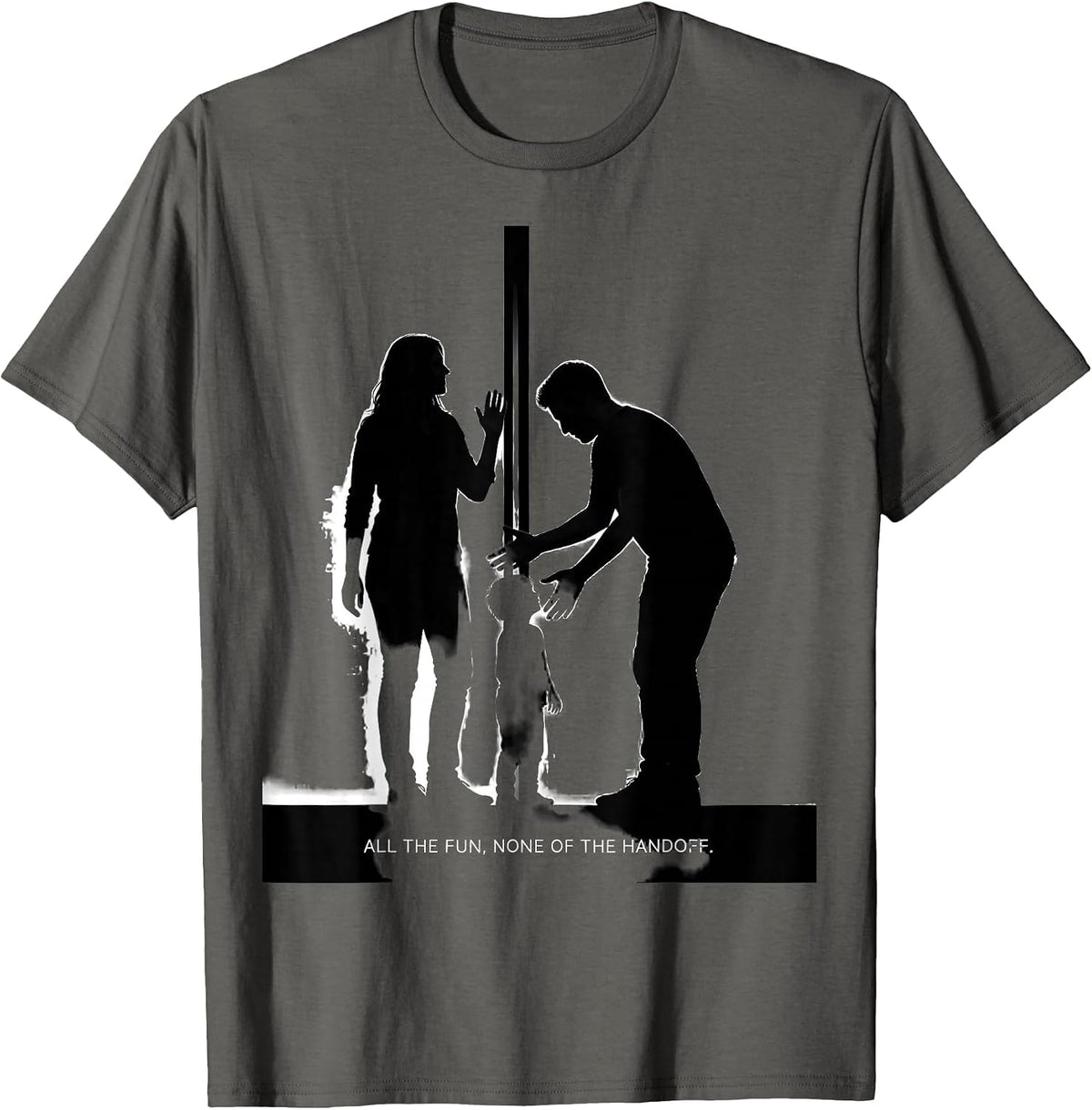 All The Fun None Of The Handoff Funny Uncle Gift T-Shirt - Asphalt Grey