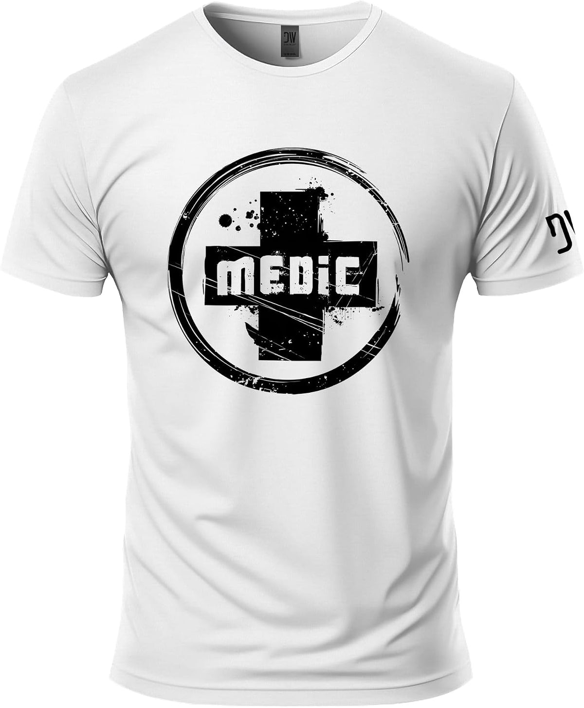 Dion Wear Medic T-Shirt - Soft Cotton Crew Neck Shirt for Men - White