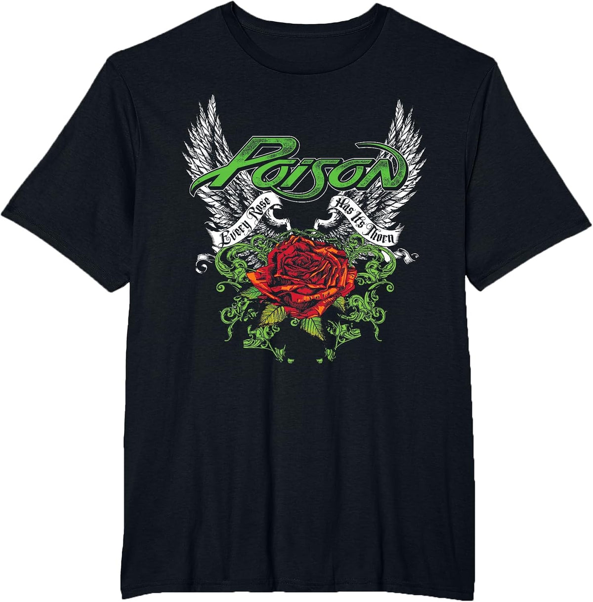 Poison - Thorns & Wings T-Shirt - Black