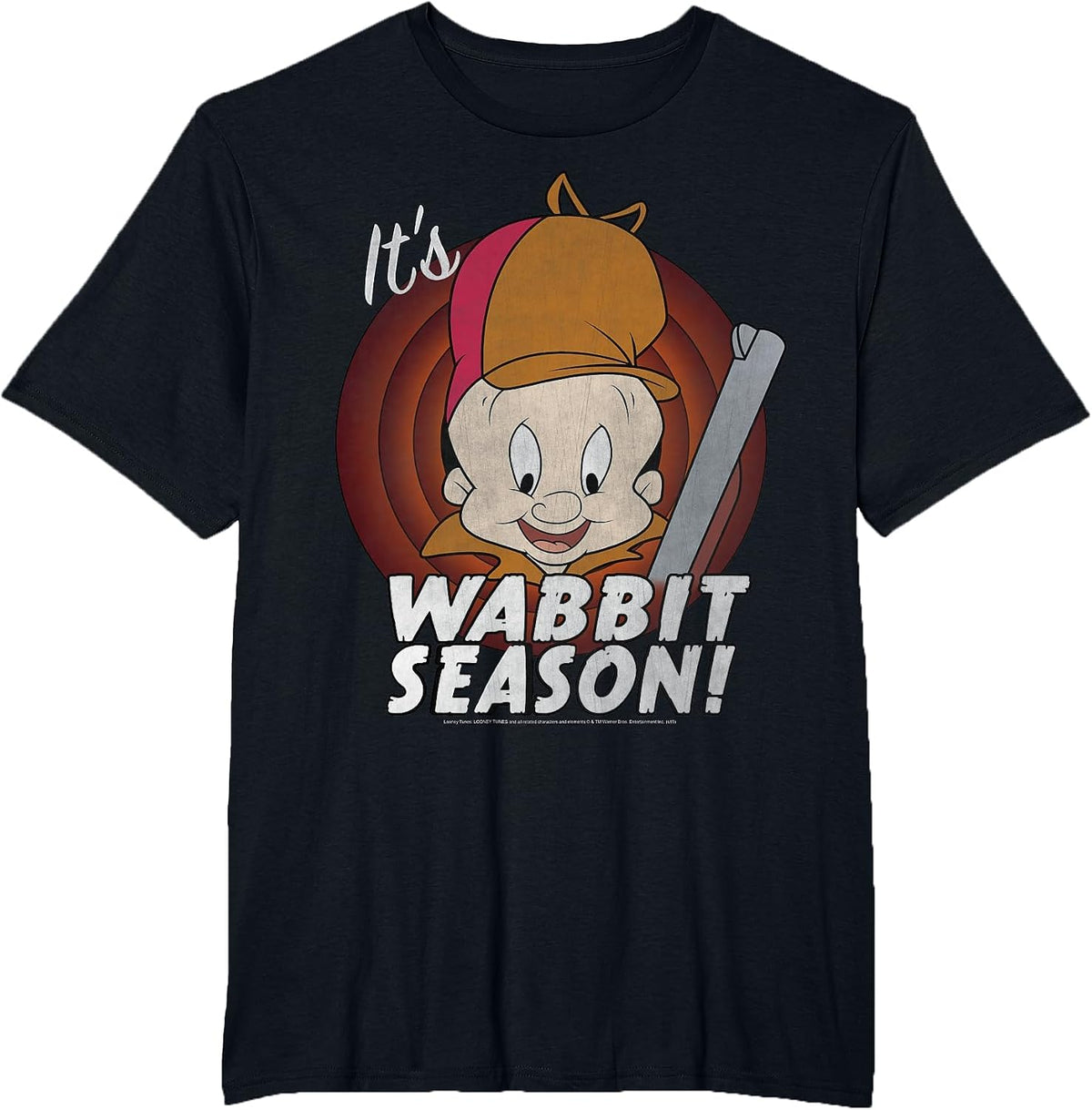 Looney Tunes Elmer Fudd It's Wabbit Season T-Shirt - Black