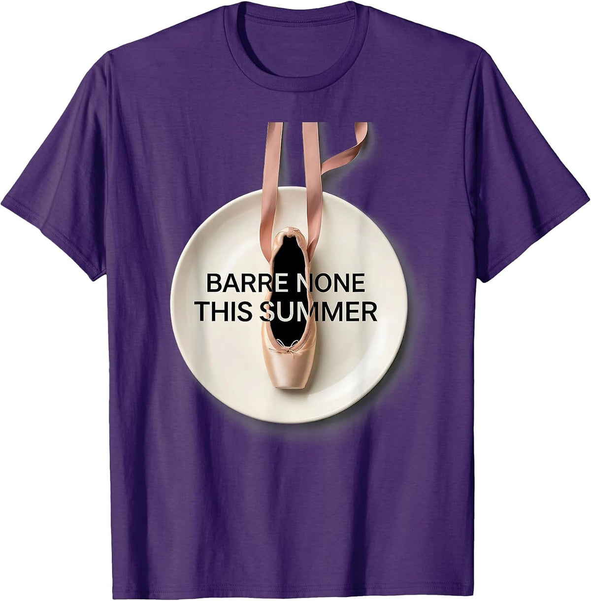 Barre None This Summer Balletcore Fashion Design T-Shirt - Purple