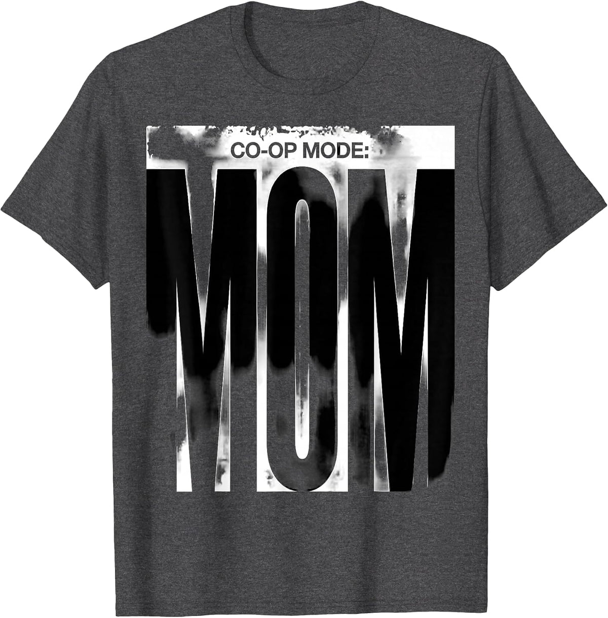 Co-Op Mode Mom Funny Gamer New Baby Mother Mamma T-Shirt - Dark Heather Grey