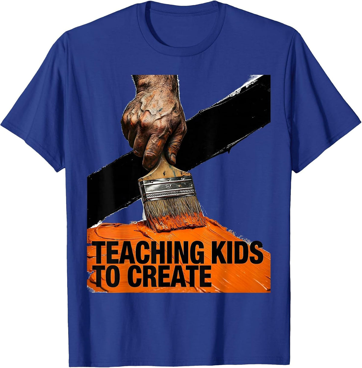 Men's Teaching Kids To Create Art Teacher Design T-Shirt - Royal Blue