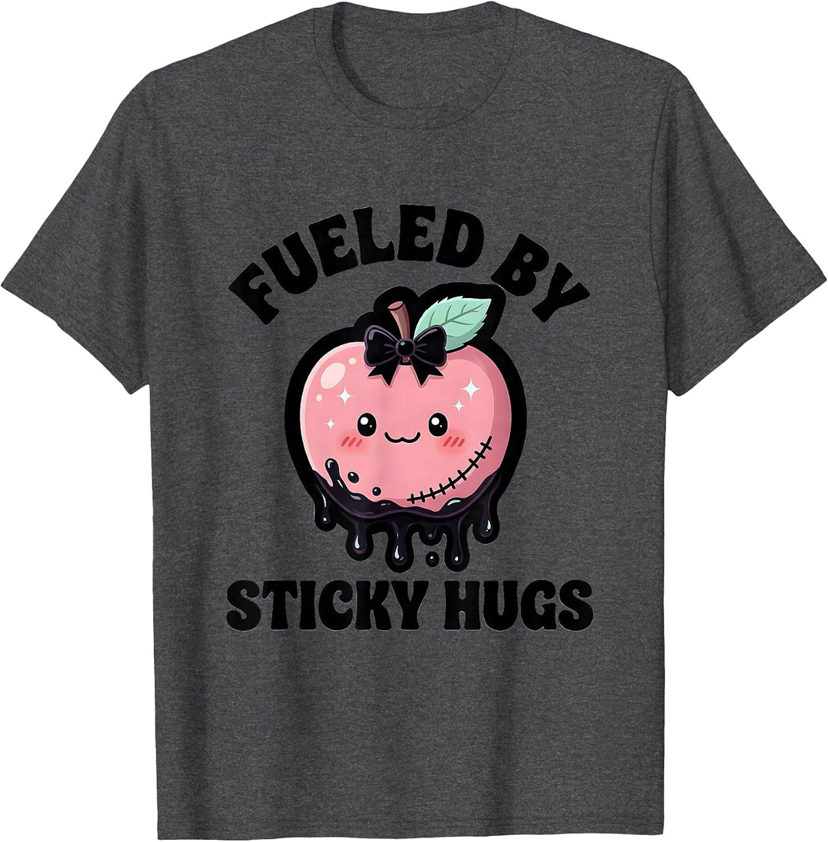 Men's Fueled by Sticky Hugs First Grade Teacher T-Shirt - Dark Heather Grey