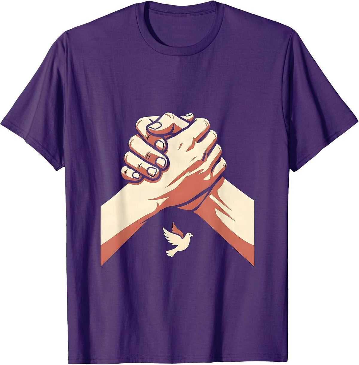 Social Worker Helping Hands Graphic Design T-Shirt - Purple