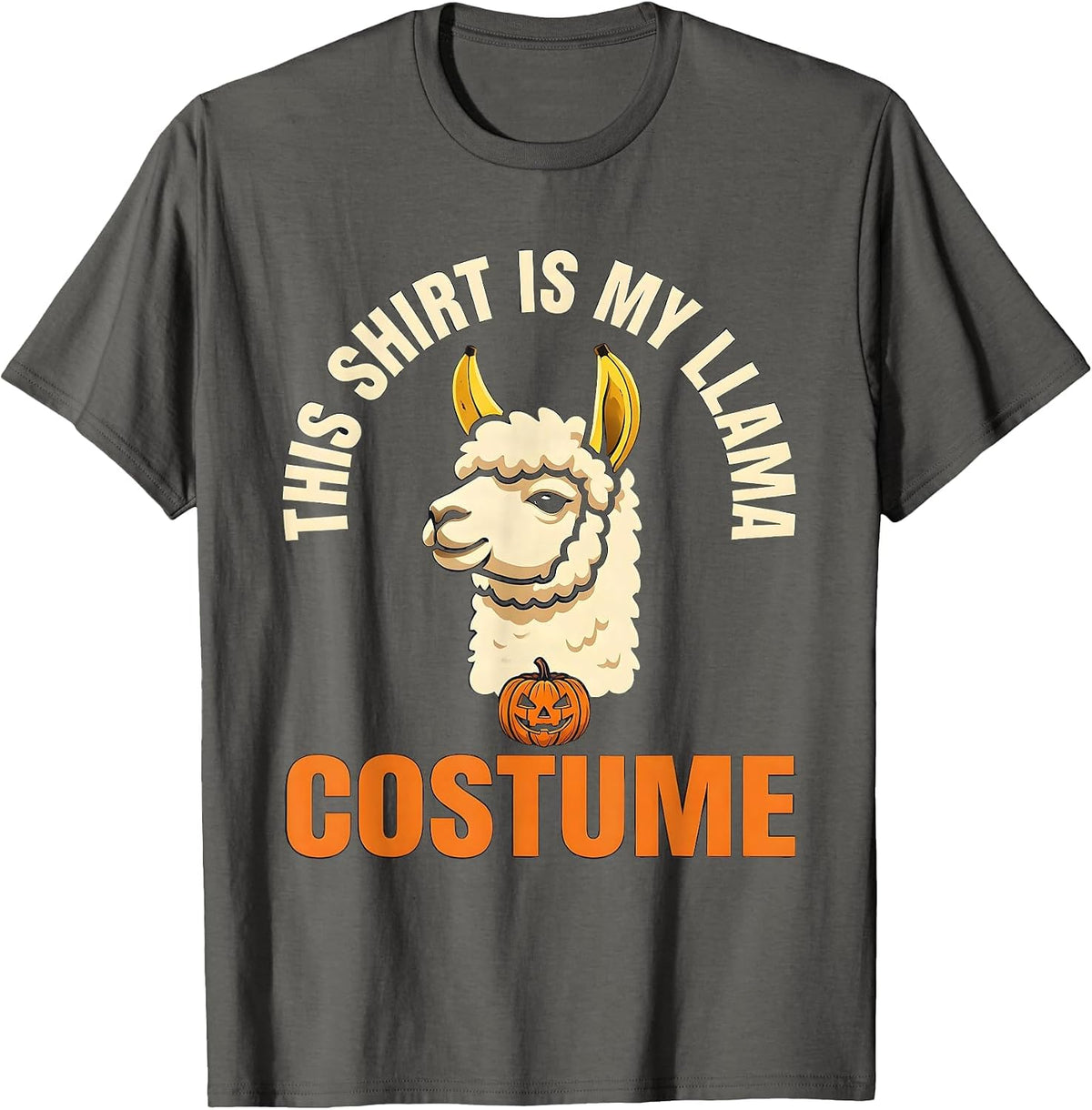 This Shirt Is My Llama Costume Funny Animal Lover Halloween T-Shirt - Asphalt Grey
