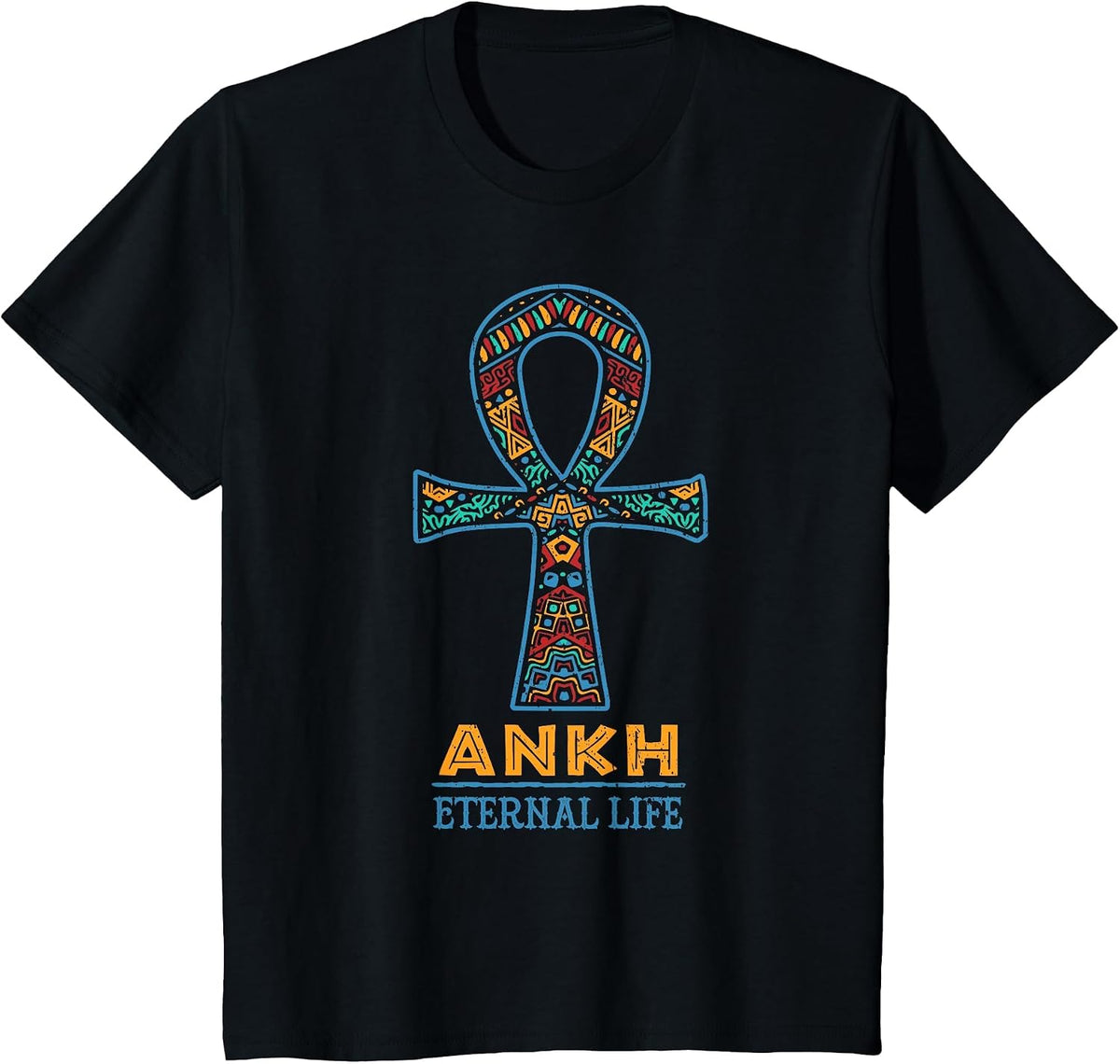Ankh Eternal Life Ancient Egyptian Symbol African Heritage T-Shirt - Black