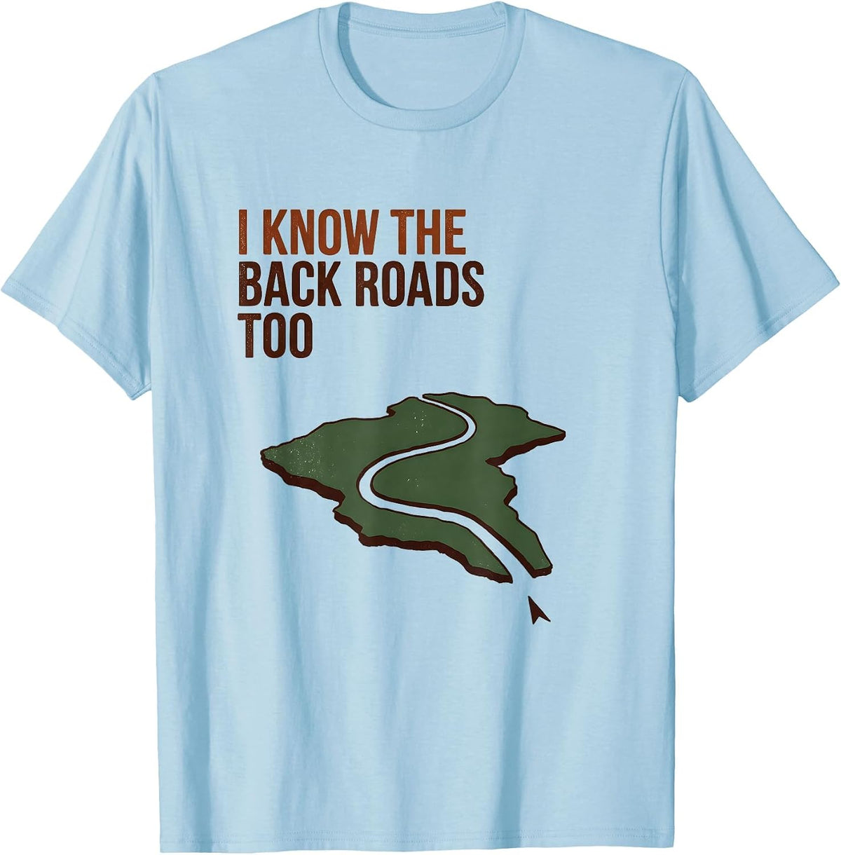Men's I Know The Back Roads Too Vintage History Teacher Gift T-Shirt - Baby Blue