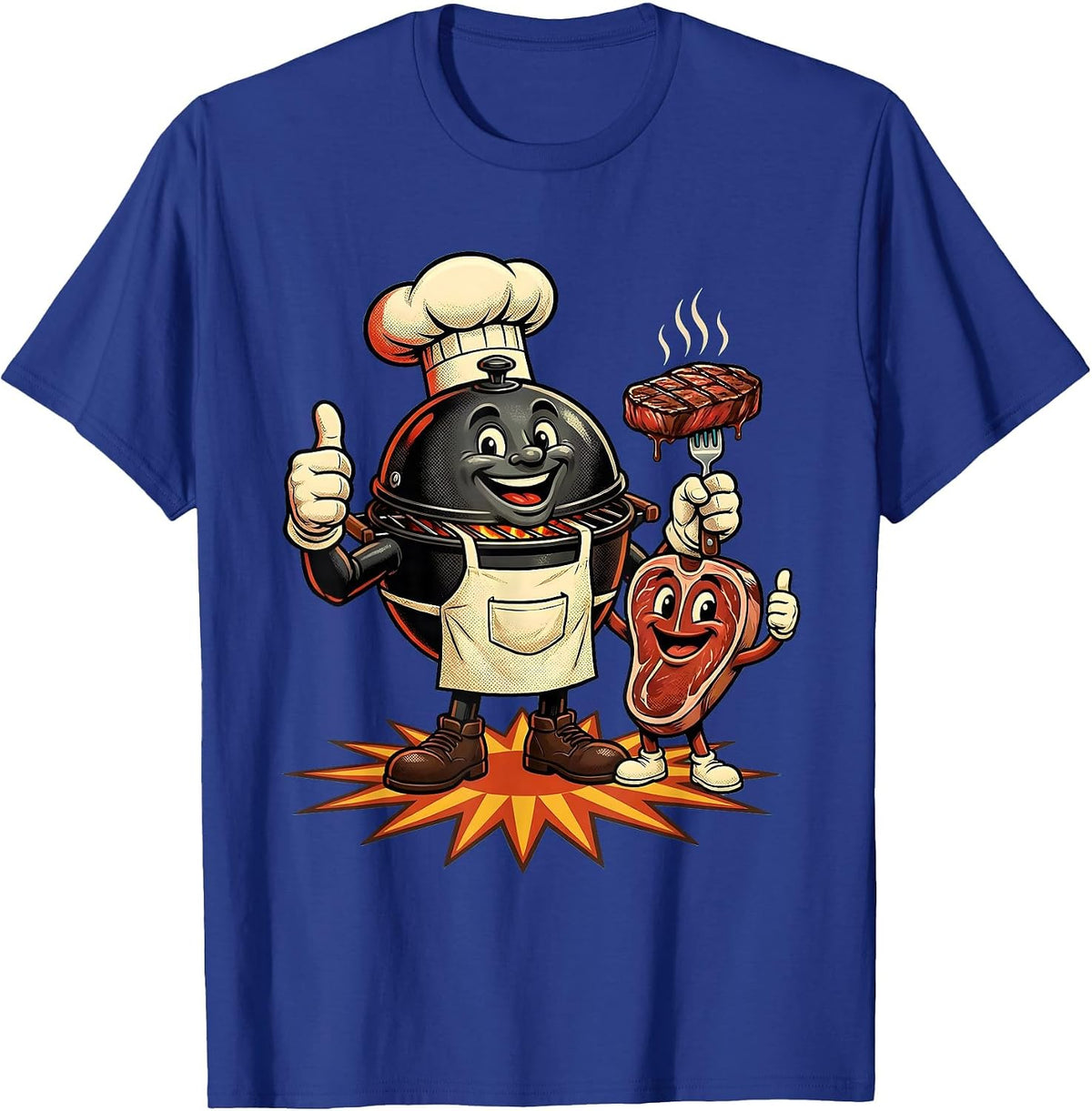 Men's Son In Law Favorite Child Grilling Together T-Shirt - Royal Blue