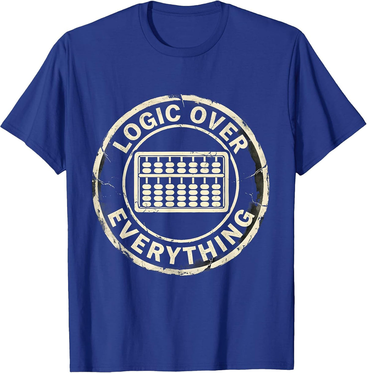 Logic Over Everything Math Lover Design T-Shirt - Royal Blue