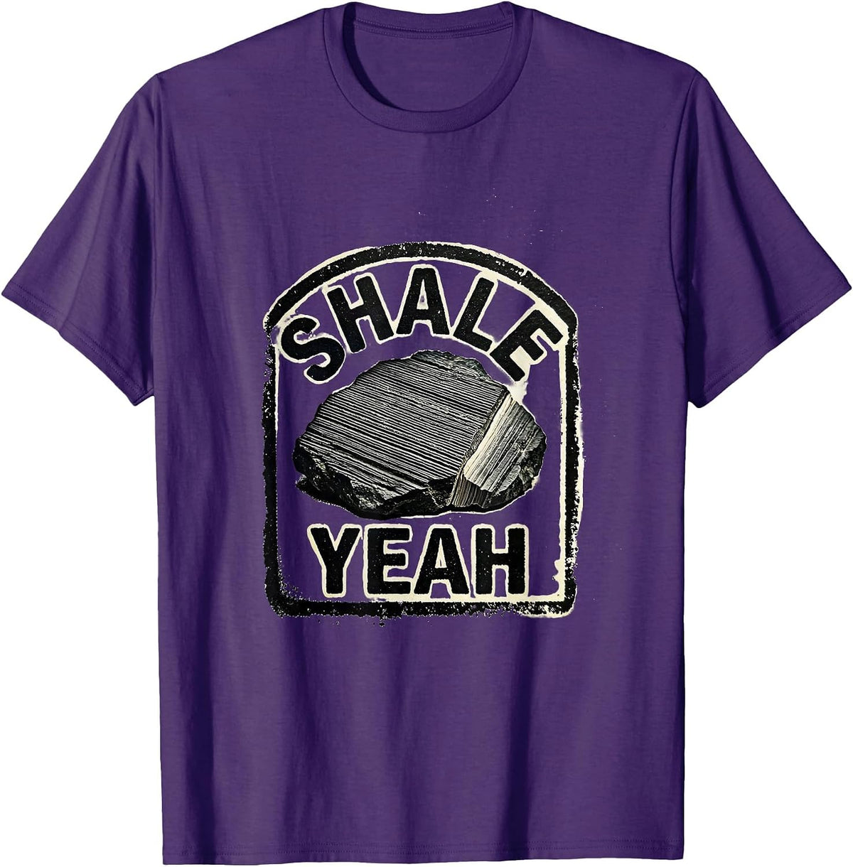 Men's Shale Yeah Funny Rock Collector Geologist Humor T-Shirt - Purple