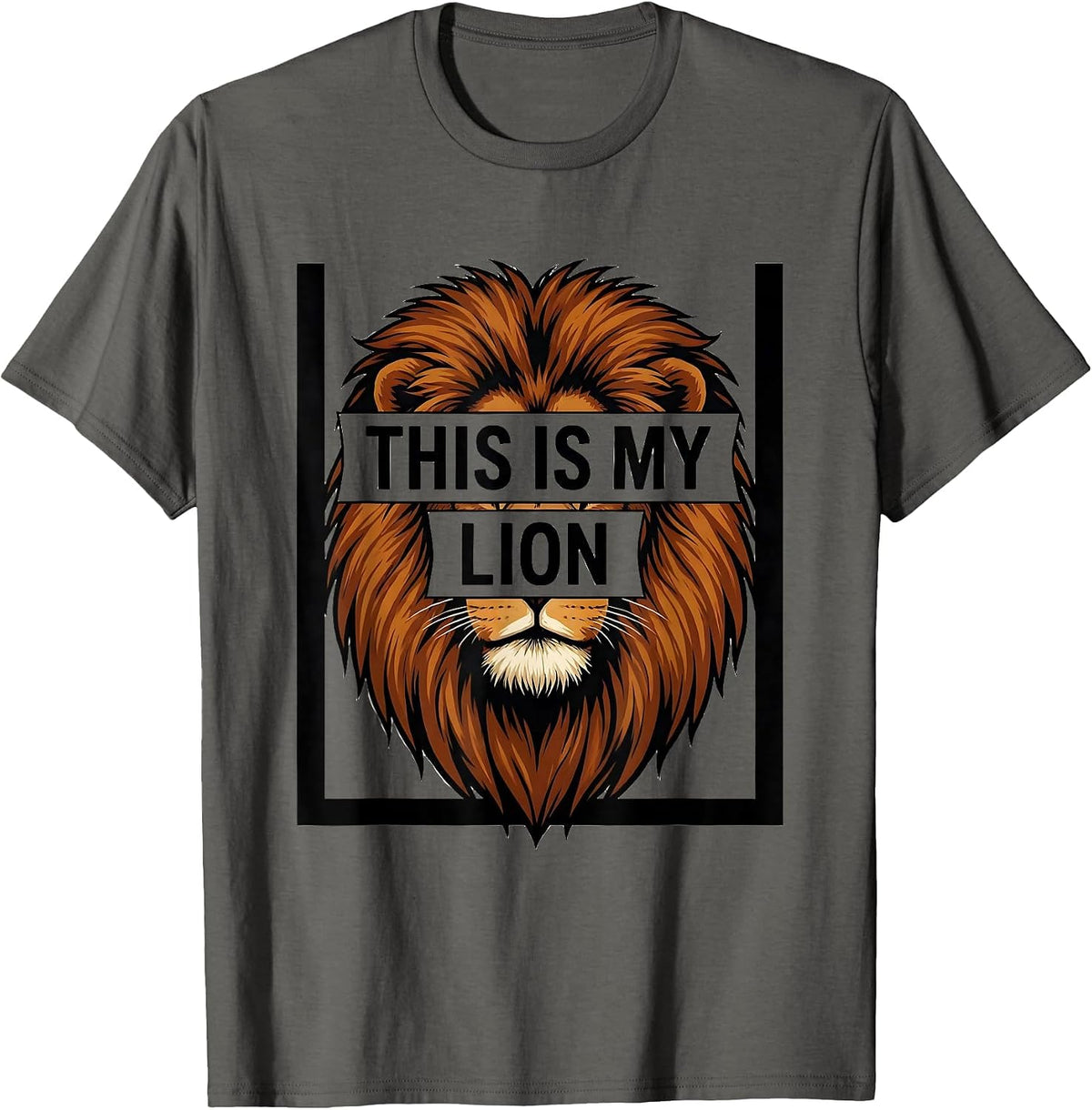 This Is My Lion Funny Lion Lover Kawaii Cute Halloween T-Shirt - Asphalt Grey