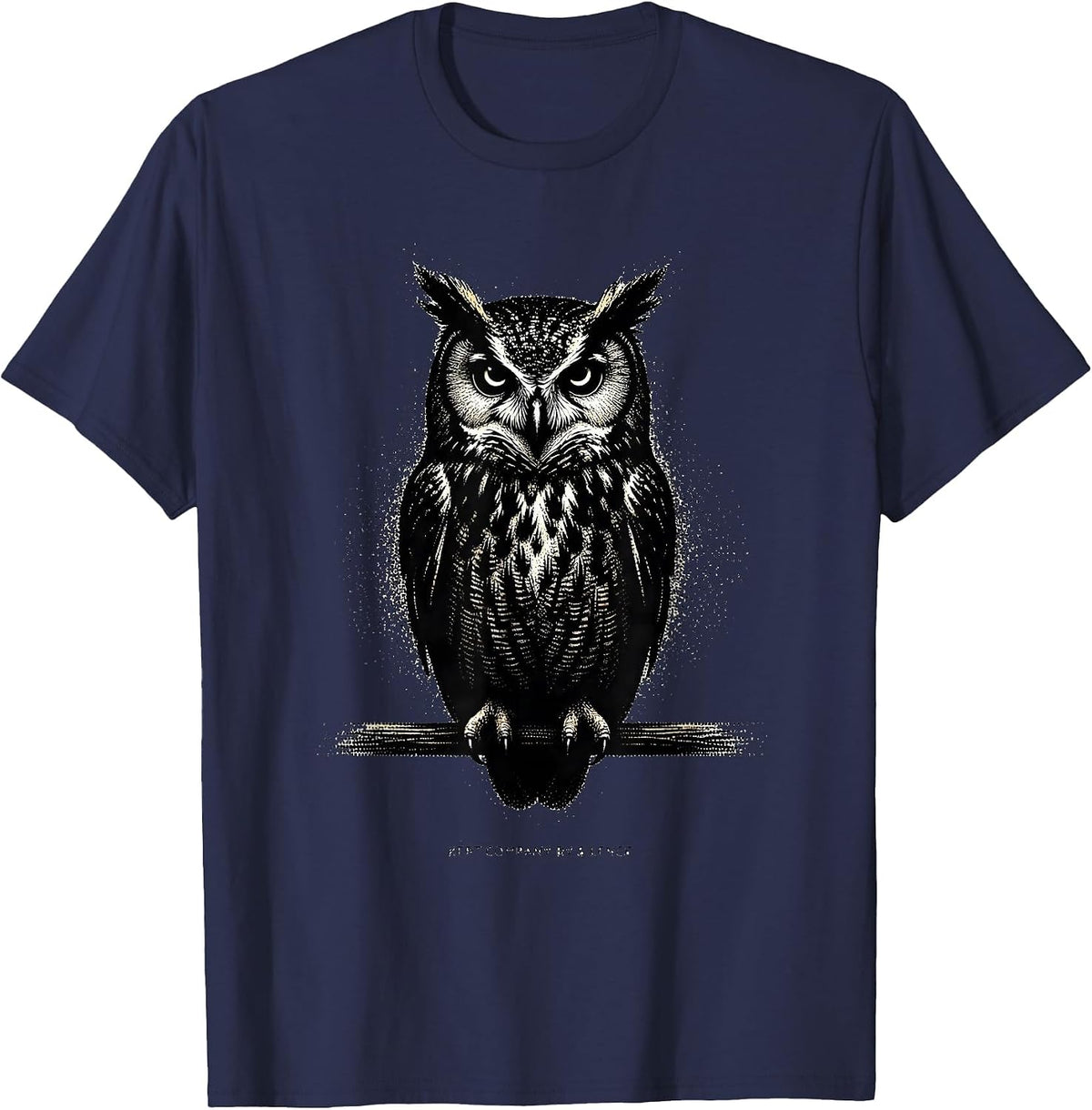 Men's Kept Company By Silence Funny Owl Lover Birdwatcher Humor T-Shirt - Navy Blue