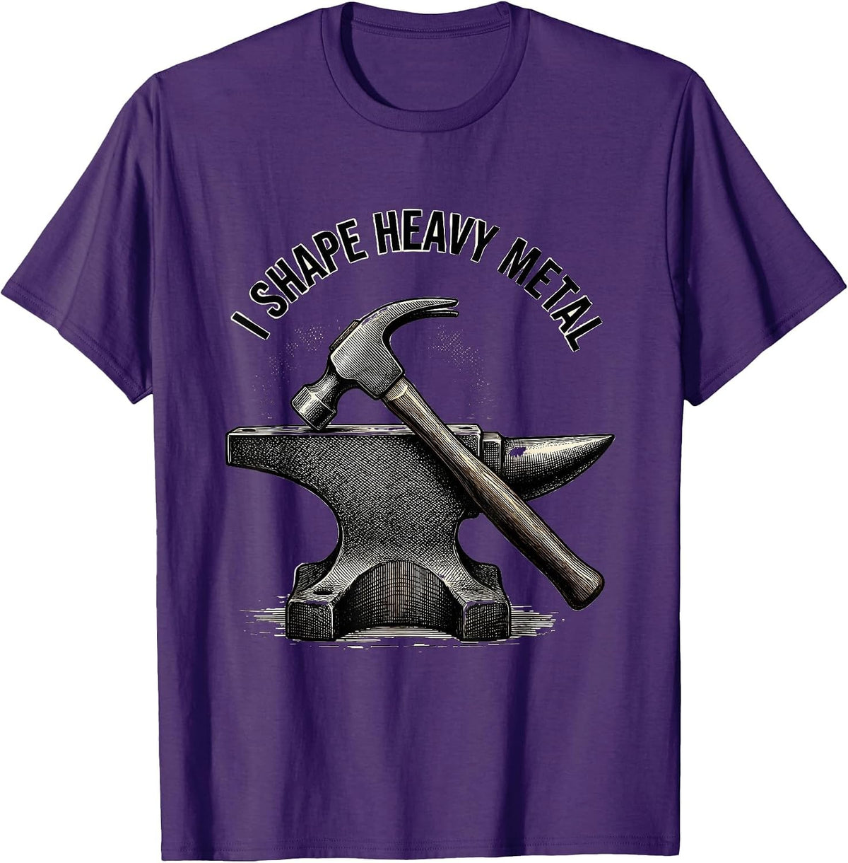 Men's I Shape Heavy Metal Funny Blacksmith Forge Gift Metalworking T-Shirt - Purple