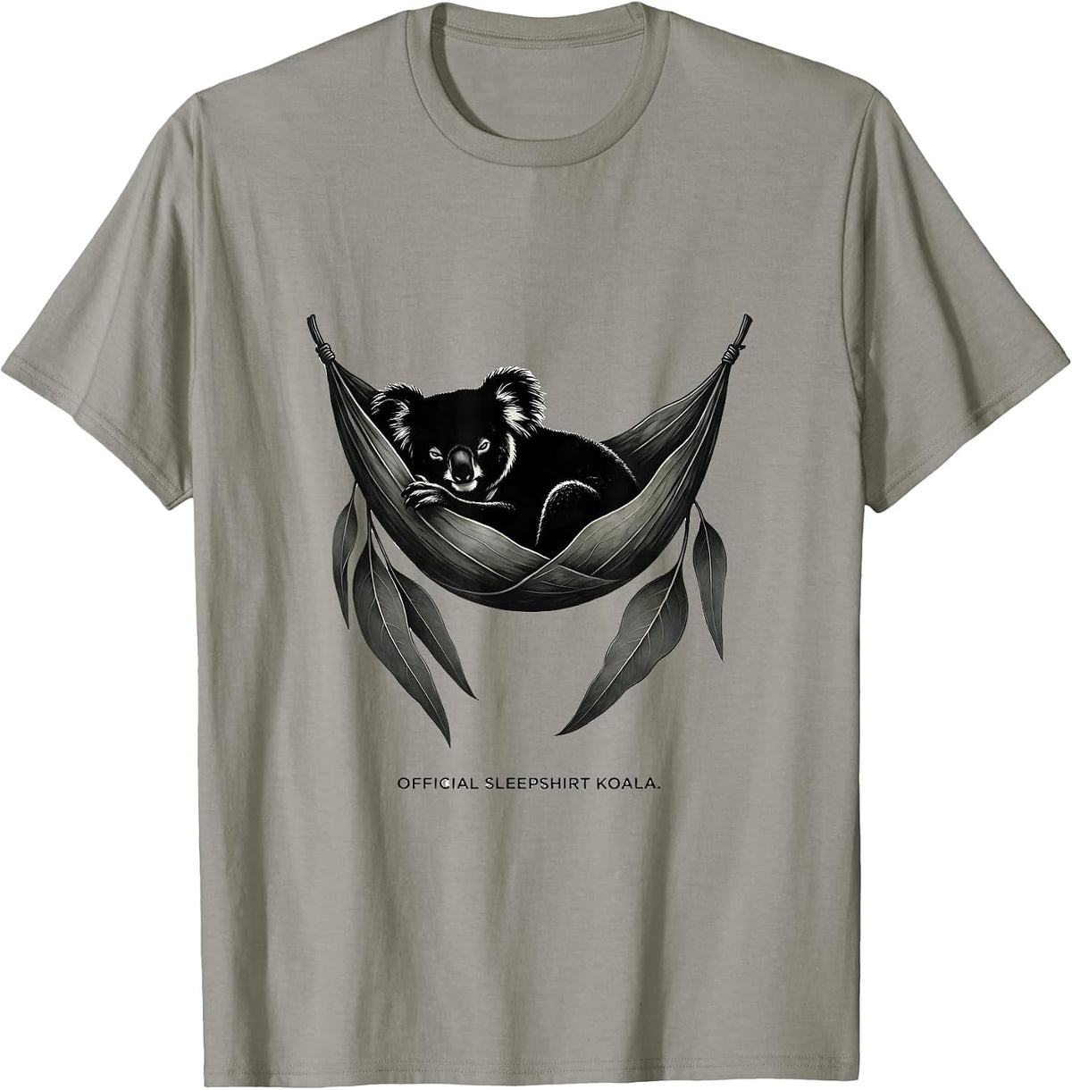 Official Sleepshirt Koala Funny Animal Lover Pajama T-Shirt, Men, Slate Grey, Medium - As Pictured