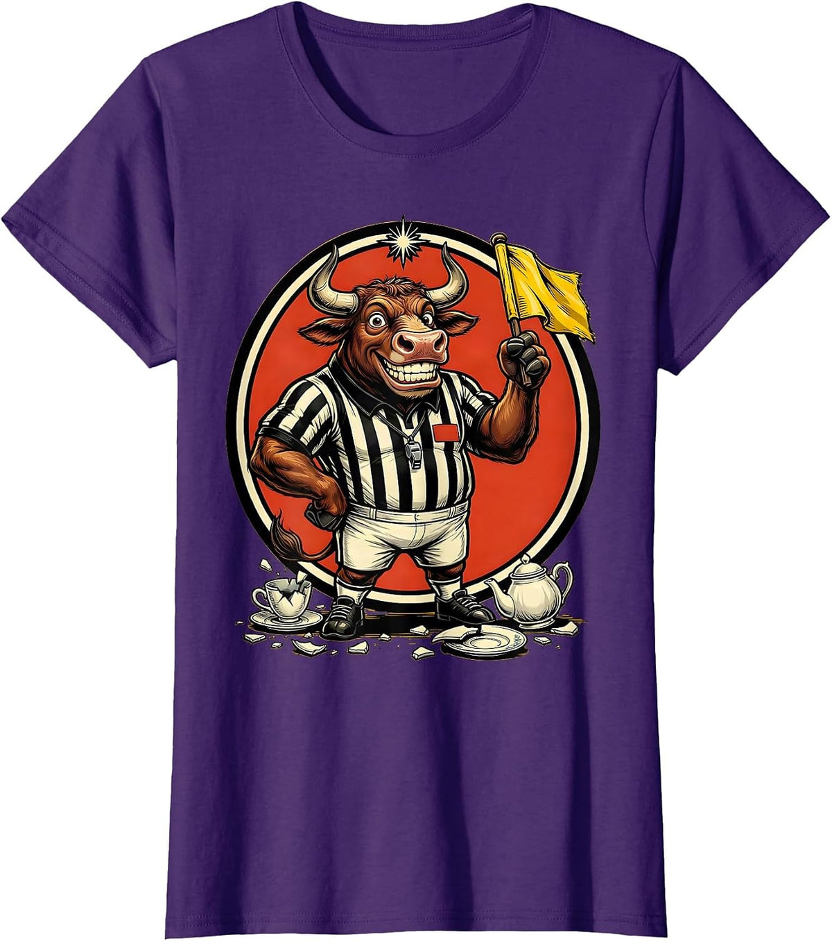 Women's Chaos Coordinator Bull in a China Shop Referee T-Shirt - Purple