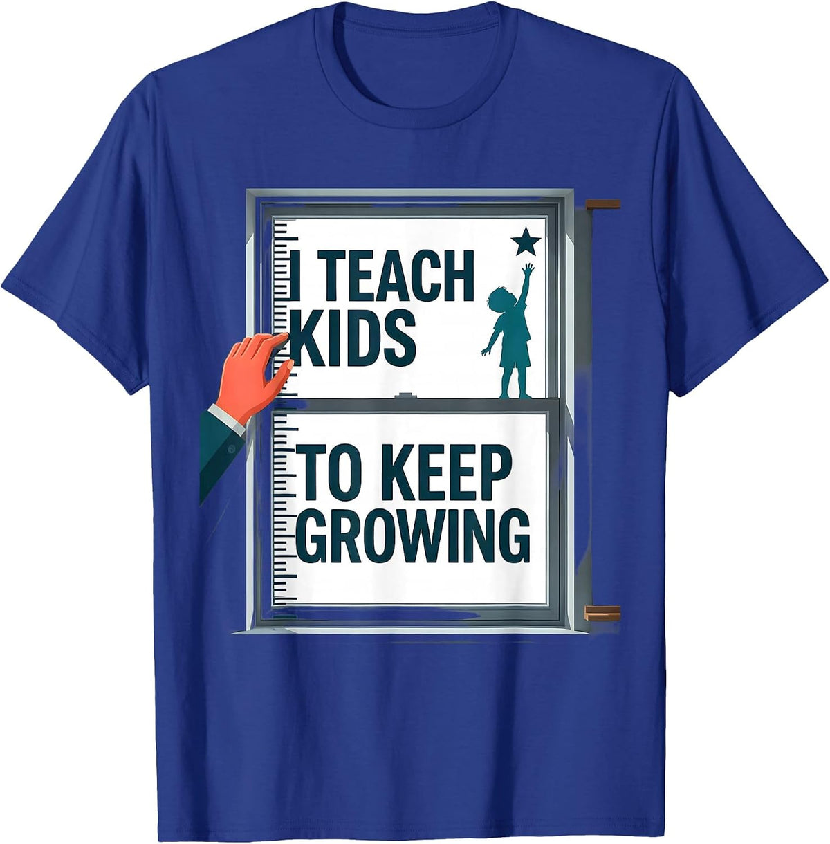 Men's I Teach Kids To Keep Growing Funny Teacher Appreciation T-Shirt - Royal Blue