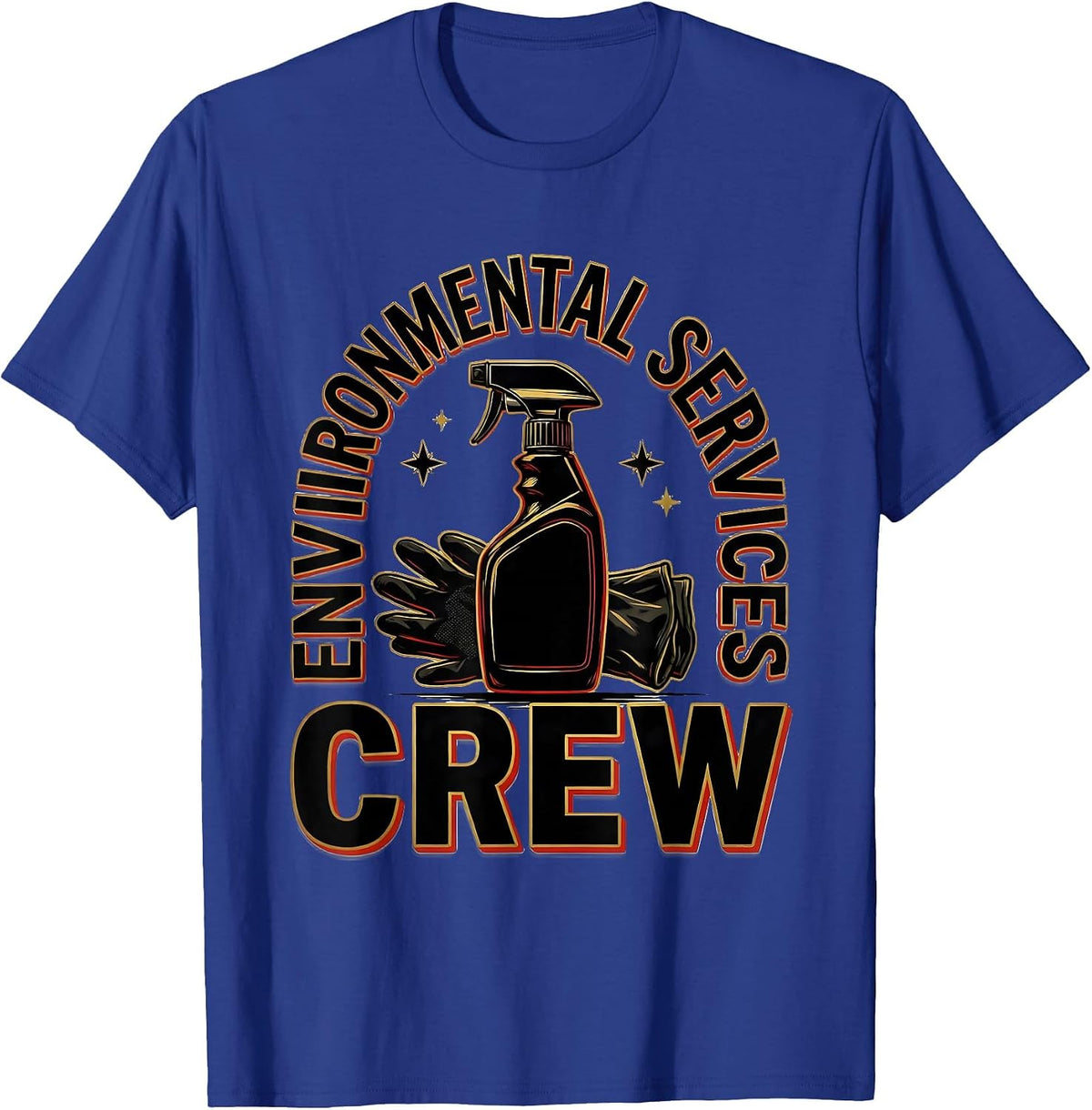 Men's Environmental Services Crew Sign Painter Showcasing Crew T-Shirt - Royal Blue