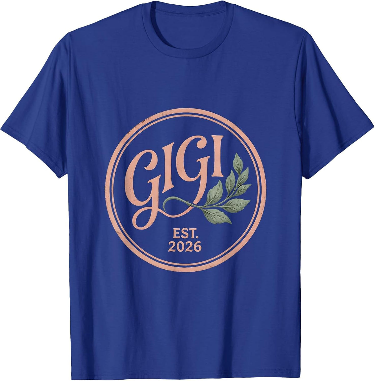 Gigi Est 2026 Boho First Time Grandma Spoiling Announcement T-Shirt - Royal Blue