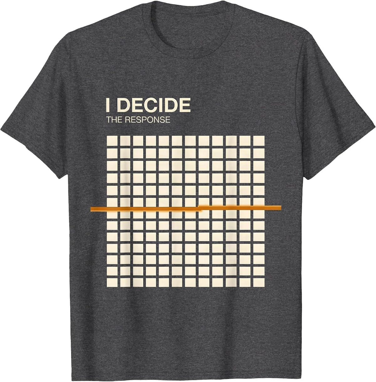 Men's I Decide The Response Stoic Philosophy Quote Marcus Aurelius T-Shirt - Dark Heather Grey