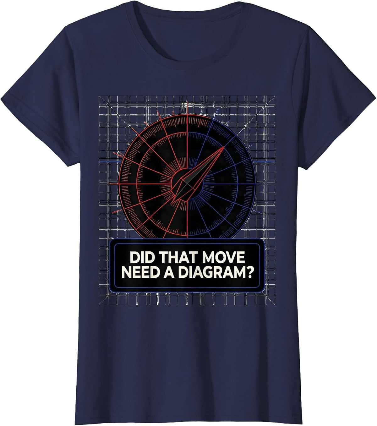 Women's Did That Move Need A Diagram? Funny Board Game Night Host T-Shirt - Navy Blue