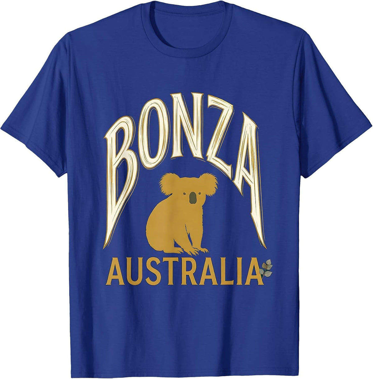 Bonza Australia Sign Painter Koala Souvenir Novelty T-Shirt - Royal Blue