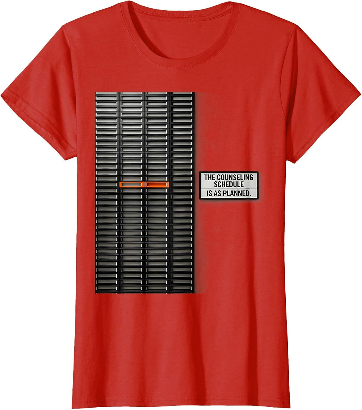 Women's The Counseling Schedule Is As Planned Groovy School T-Shirt - Red