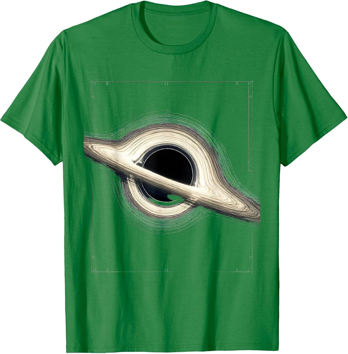 Men's Black Hole Horizon Physics Astrophysicist Science Lover T-Shirt - Kelly Green