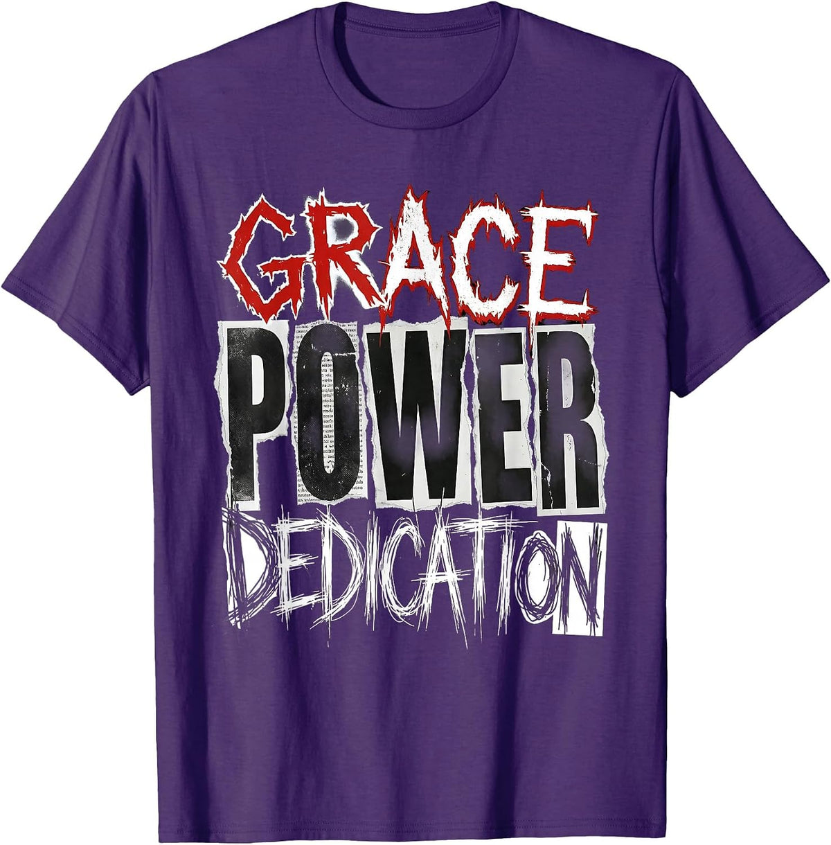 Grace Power Dedication Gymnastics Life Design T-Shirt - Purple