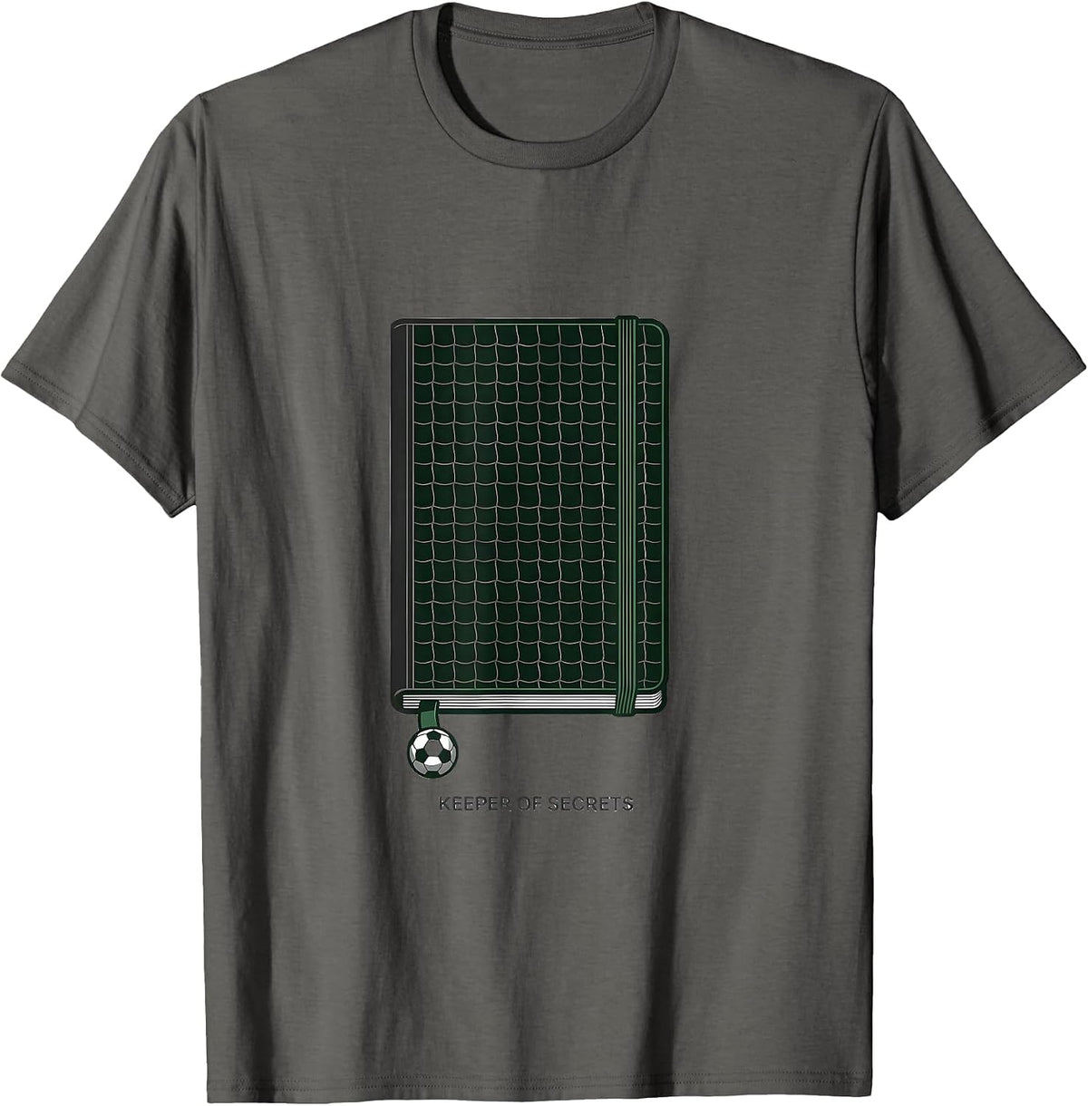 Keeper Of Secrets Minimalist Soccer Player Gift For Kids T-Shirt - Asphalt Grey