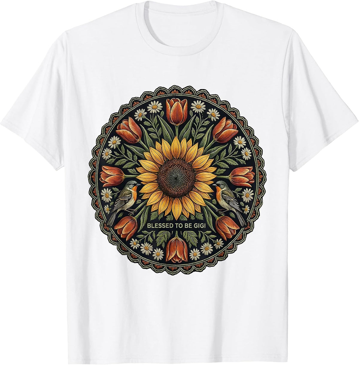 Men's Blessed to be Gigi Grandma Gift Design T-Shirt - White