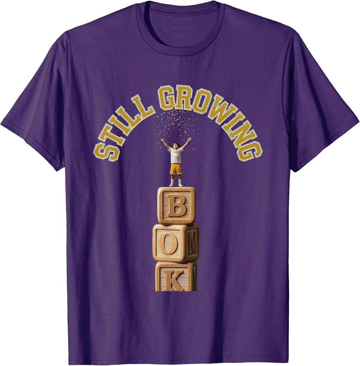 Still Growing Sports Growth Mindset Teacher Classroom T-Shirt - Purple