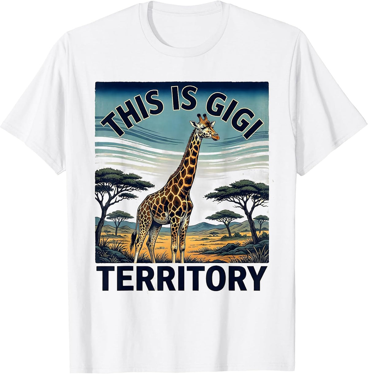 Men's This Is Gigi Territory Proud Grandma Design T-Shirt - White