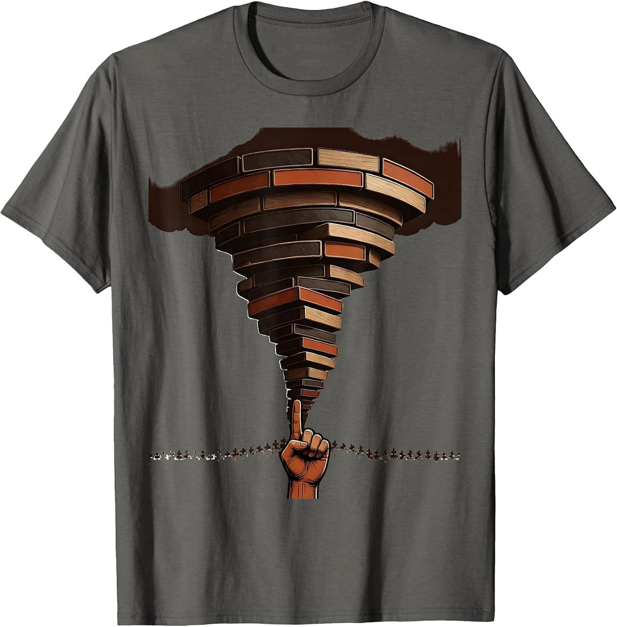 Funnel Cloud Storm Chaser Meteorology Enthusiast Humor T-Shirt - Asphalt Grey