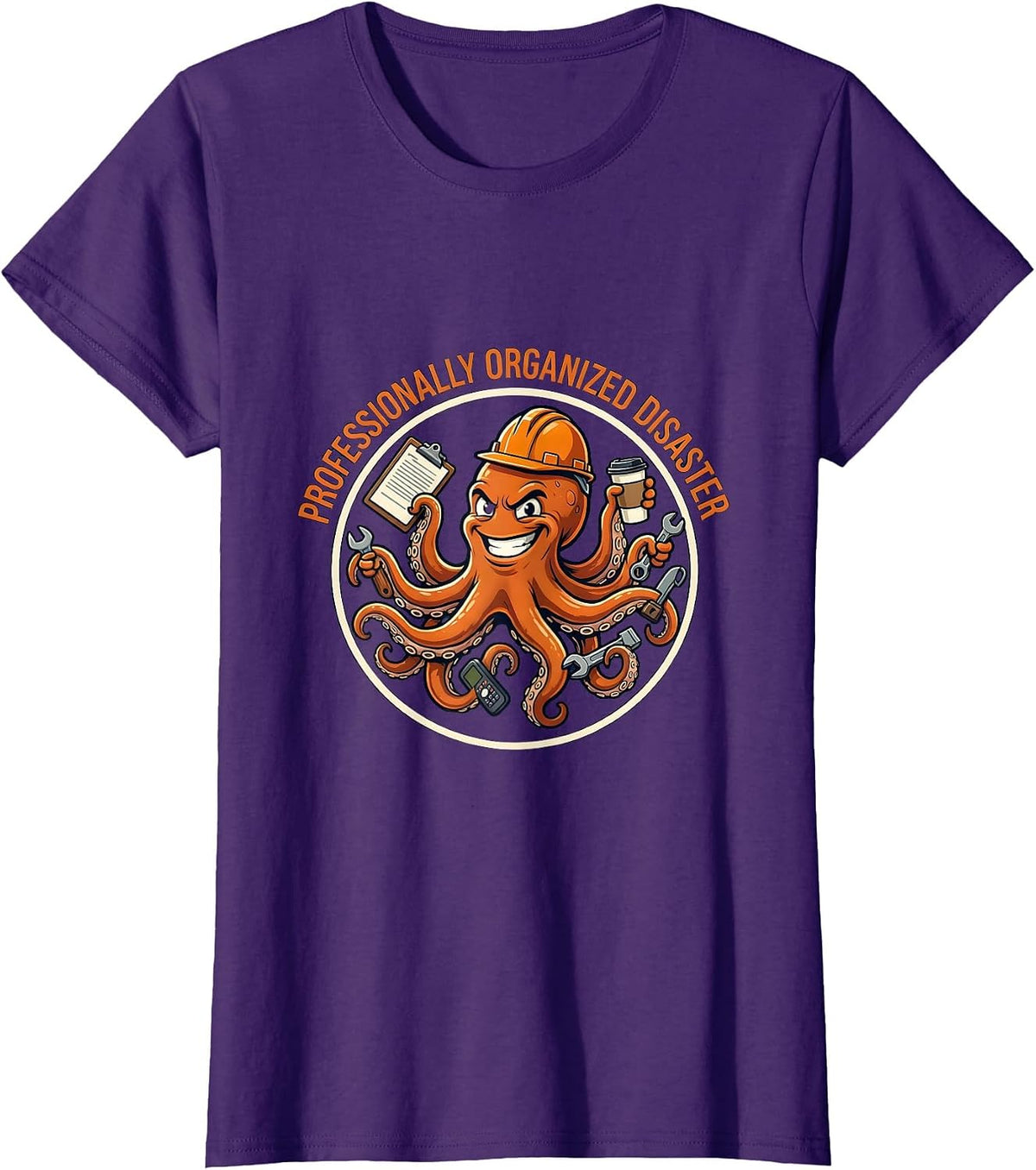 Women's Chaos Coordinator Professionally Organized Disaster T-Shirt - Purple