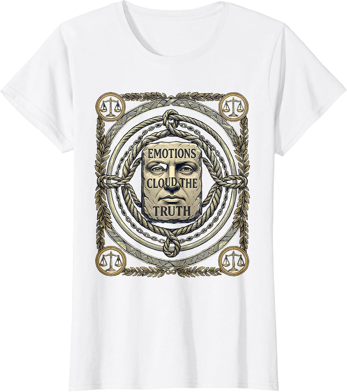Emotions Cloud The Truth Mindset Design T-Shirt - White