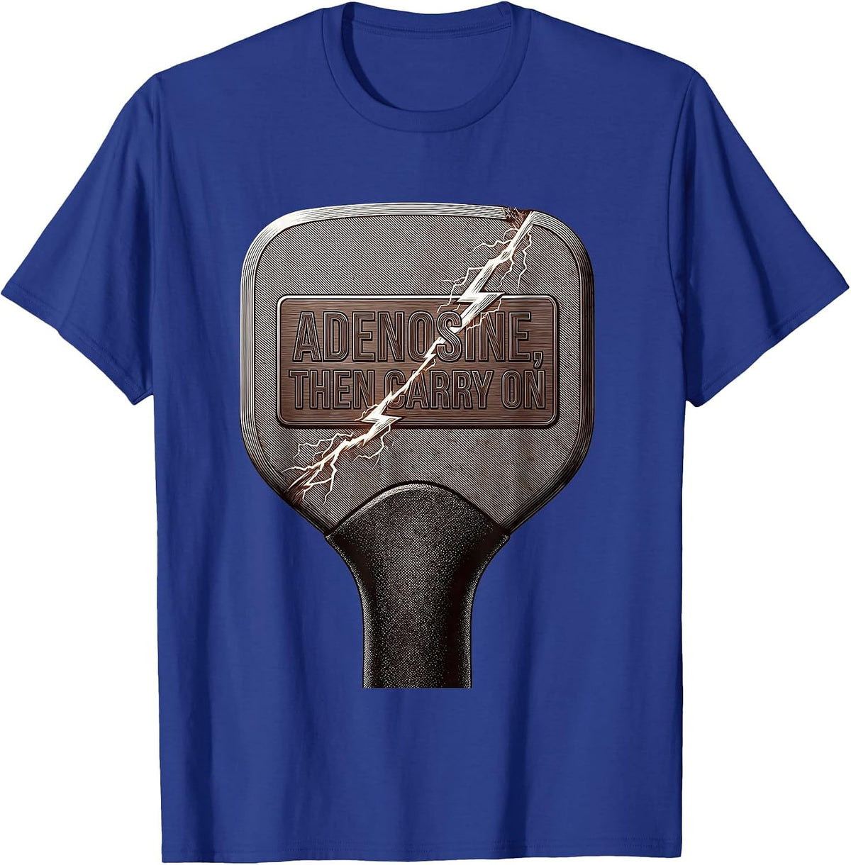 Men's Adenosine, Then Carry On Funny Cardiology Cardiac Nurse T-Shirt - Royal Blue