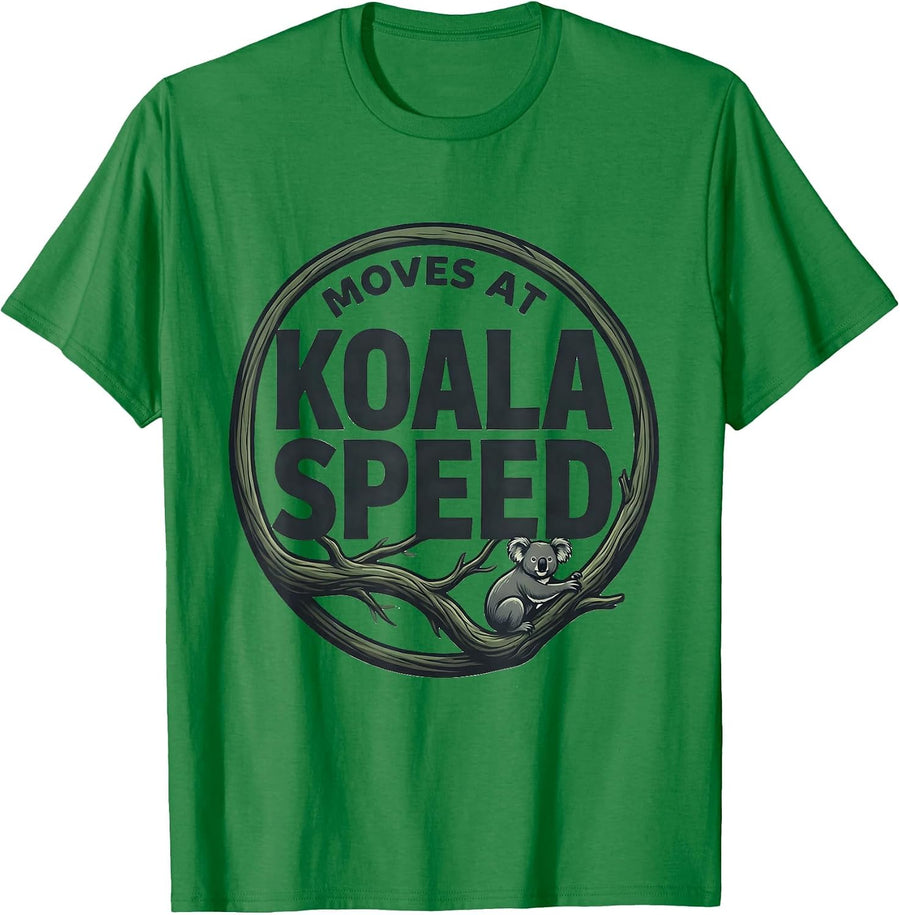 Men's Moves At Koala Speed Funny Koala Lover Cute Animal Humor T-Shirt - Kelly Green