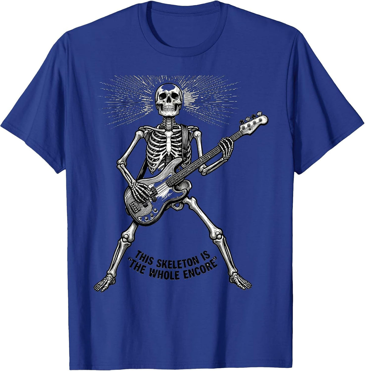Men's This Skeleton Is The Whole Encore Punk Rock Skeleton Skull T-Shirt - Royal Blue