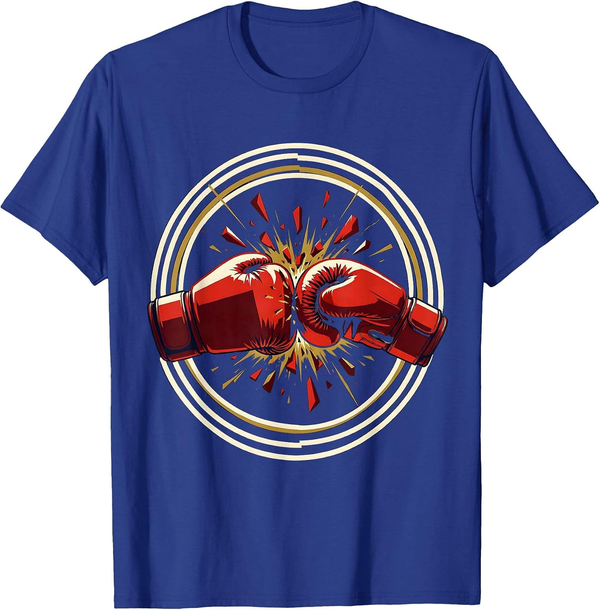 Boxing Gloves Clash Graphic Tee T-Shirt - Royal Blue
