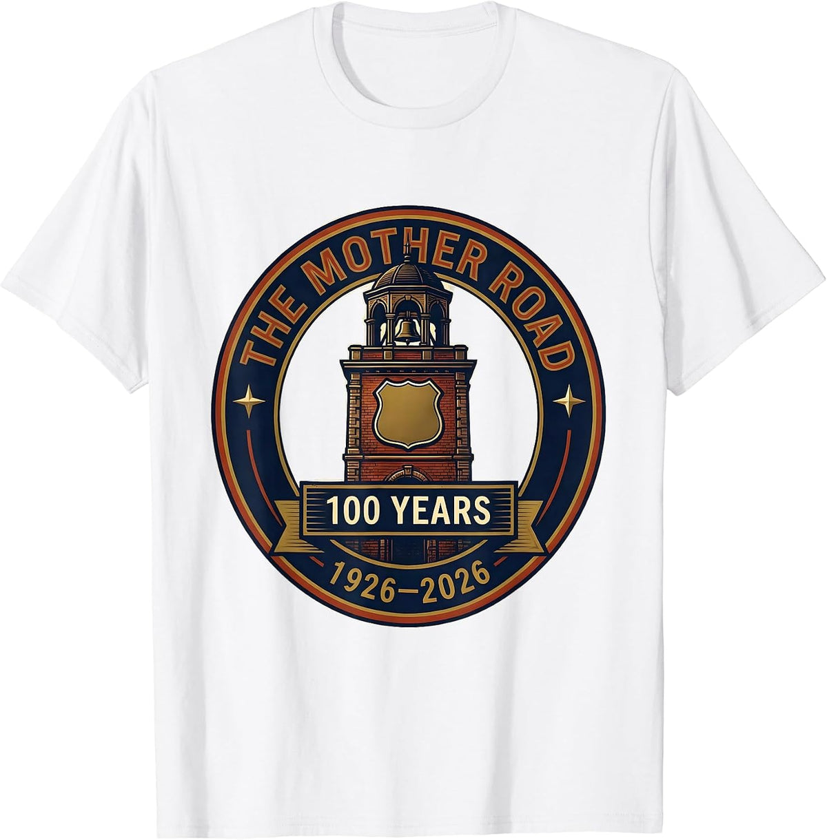 Men's The Mother Road 100 Years 1926-2026 Vintage Highway T-Shirt - White