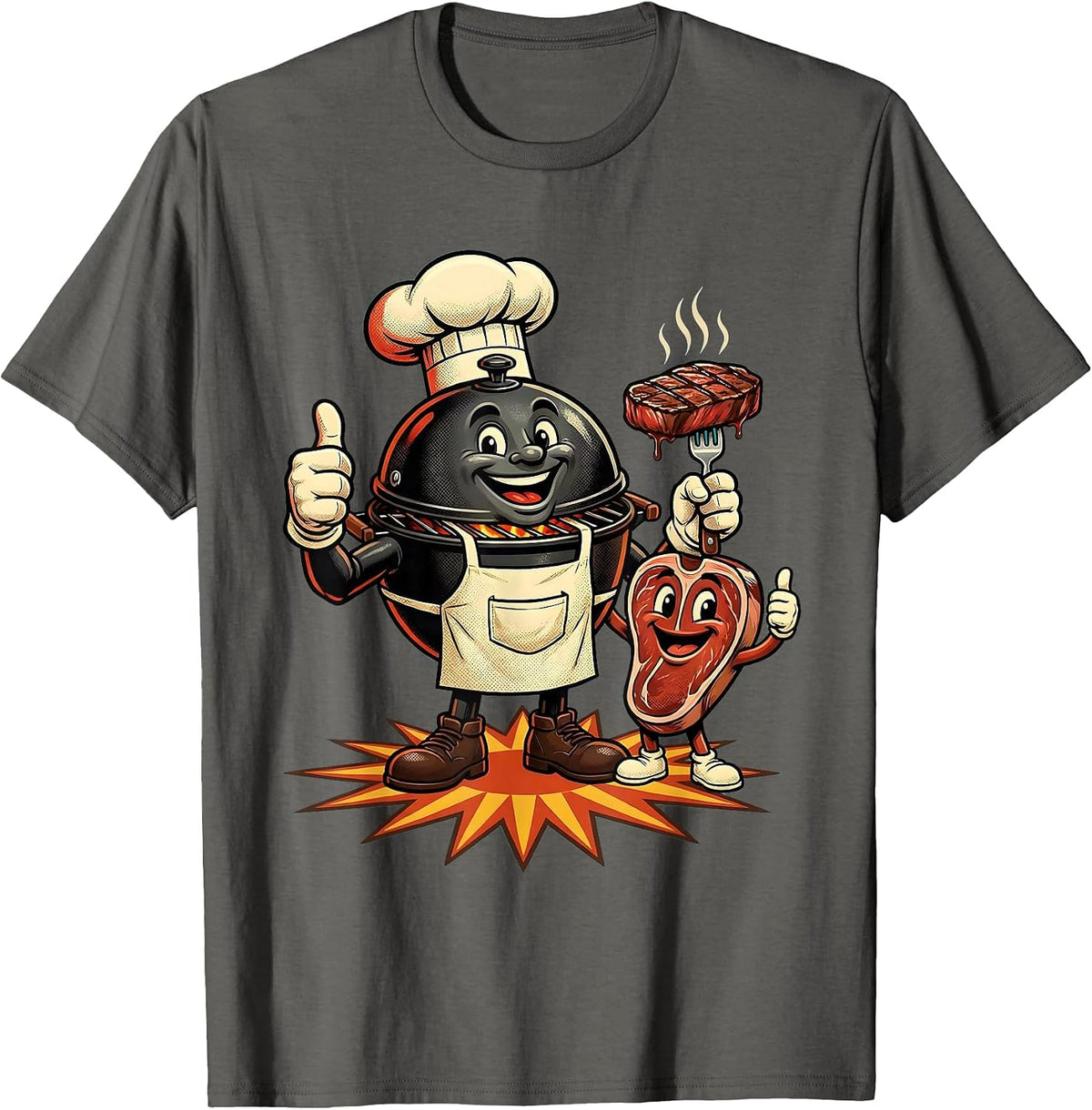 Men's Son In Law Favorite Child Grilling Together T-Shirt - Asphalt Grey