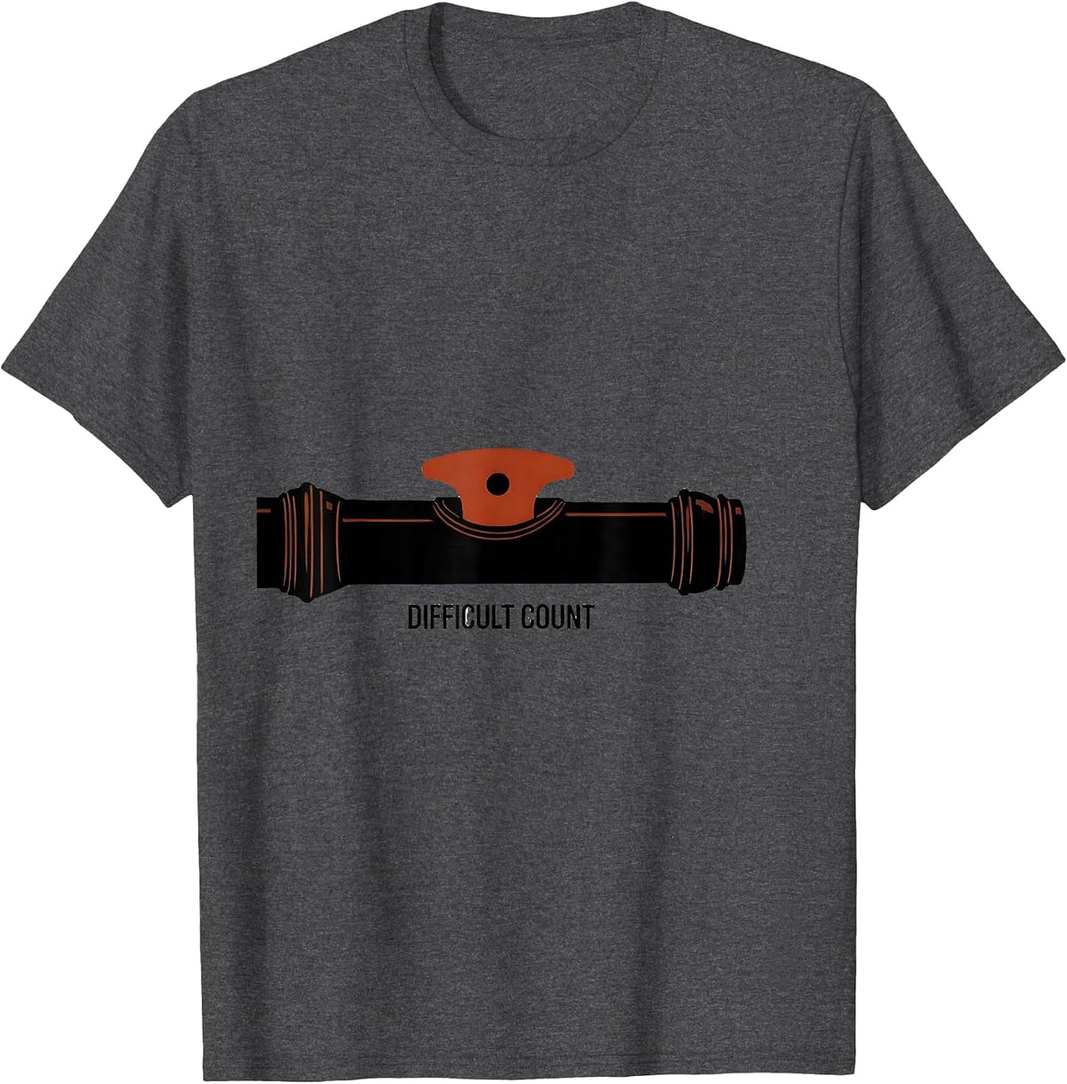 Difficult Count Funny Flute Musician Humor Music Lover Gift T-Shirt - Dark Heather Grey