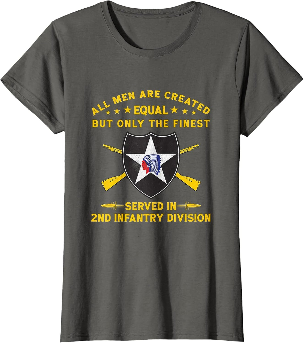 2nd Infantry Division Veteran Camp Humphreys South Korea Tee T-Shirt - Asphalt Grey