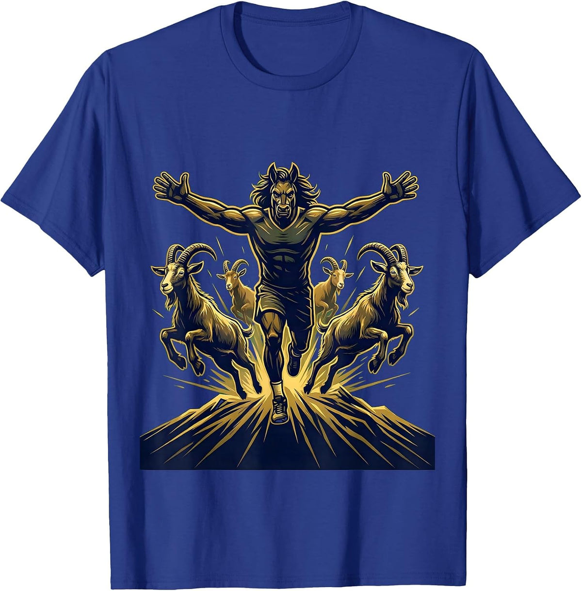 Men's Chaos Coordinator Goat Herder Funny Graphic T-Shirt - Royal Blue