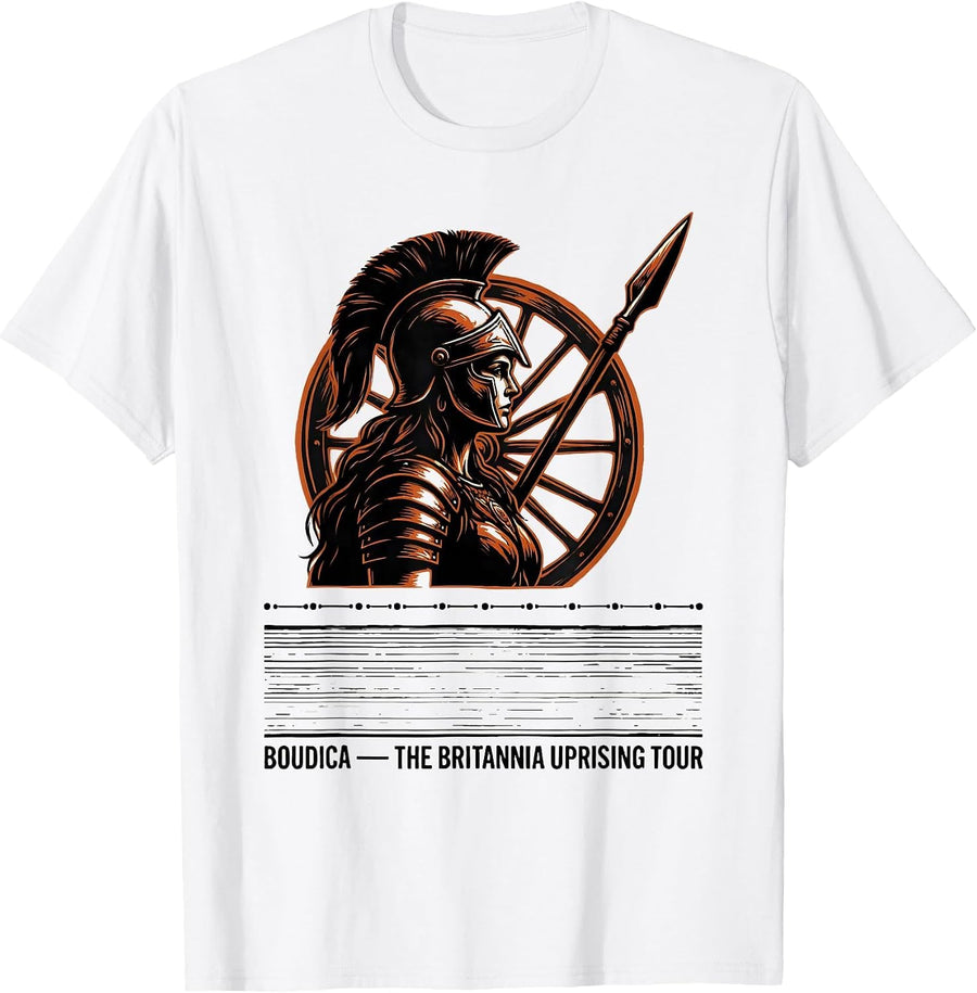 Men's Boudica — The Britannia Uprising Tour Funny History Teacher T-Shirt - White